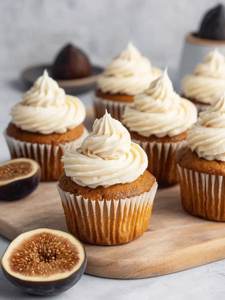 Fig Cupcakes with Honey Cream Cheese Frosting to Savor This Fall